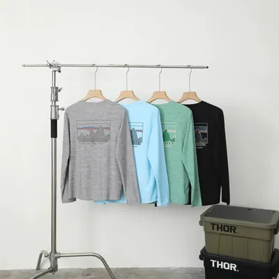Patagonia Long Sleeve Gray Outdoor T-Shirt