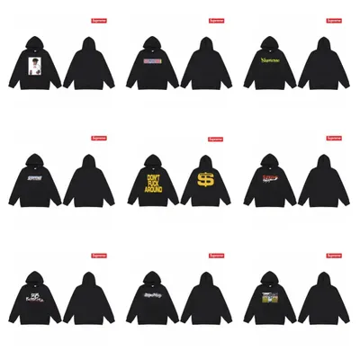 Supreme Black Graphic Hoodie