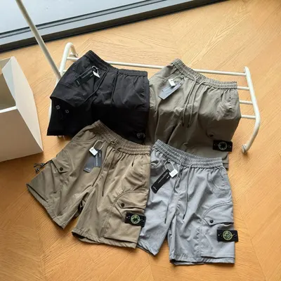 Eco-Label Cargo Shorts Black Casual Pants