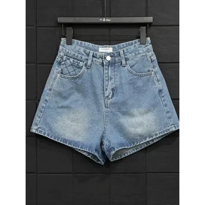 Chanel Denim Blue High Waist Shorts