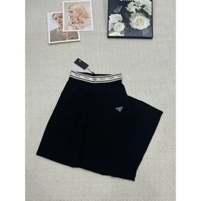 Prada Wide Leg Black Trousers