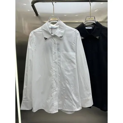 Prada Long Sleeve White Button Up Shirt