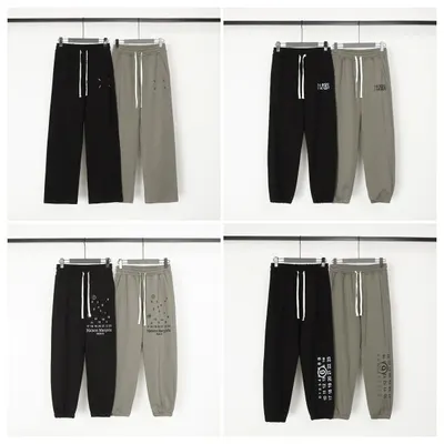 Maison Margiela Logo Print Black Casual Pants