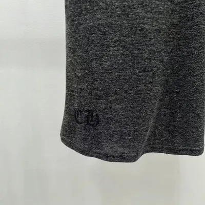 C7W Basic Black Gray Crewneck T-Shirt