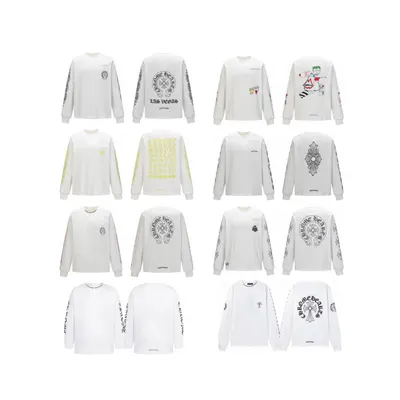 Unisex White Long Sleeve Graphic T-Shirt