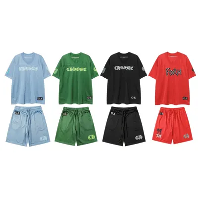 Chrome Hearts Mesh Blue Athletic Set