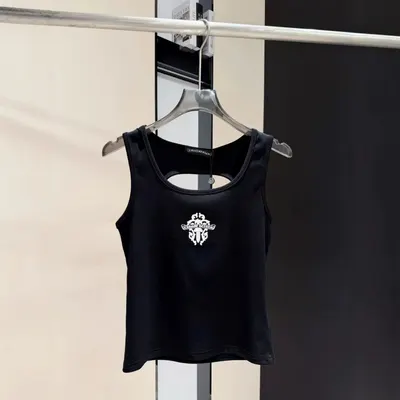 Unisex Black Cross Logo Tank Top