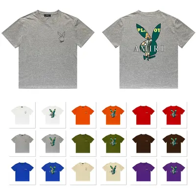 Amiri Playboy Rabbit Grey Graphic T-Shirt