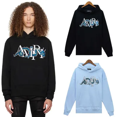 Amiri Dragon Logo Black Hoodie
