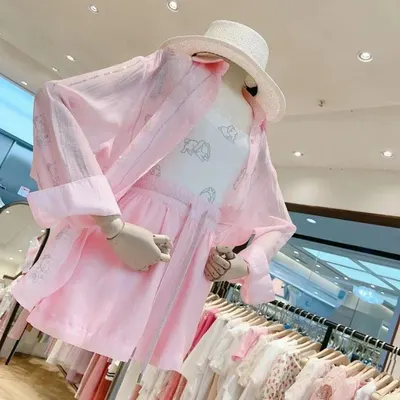 Pink Embroidered Kimono Style Dress