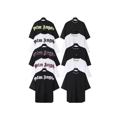 Palm Angels Oversized T-Shirt Black White Graphic Tee