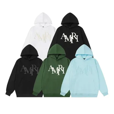 AMR Logo Hoodie Black Casual Sweatshirt