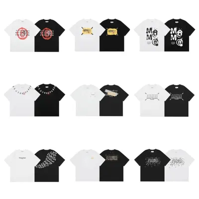 Maison Margiela MM6 White Black Graphic T-Shirt