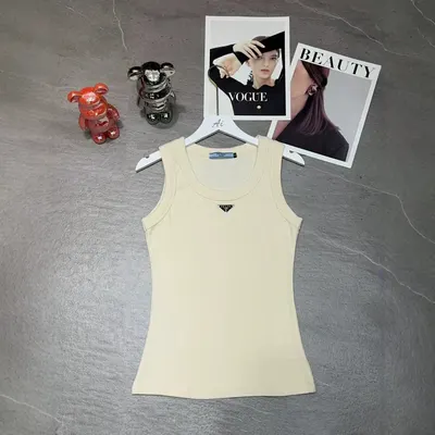 Prada Basic Tank Top Cream Minimalist