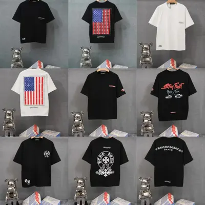 CROOKED T-Shirt Black American Flag Print