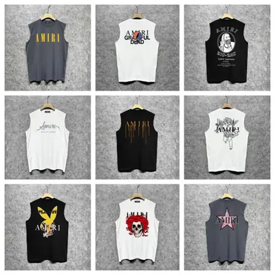 Amiri Sleeveless Black Graphic Tank Top