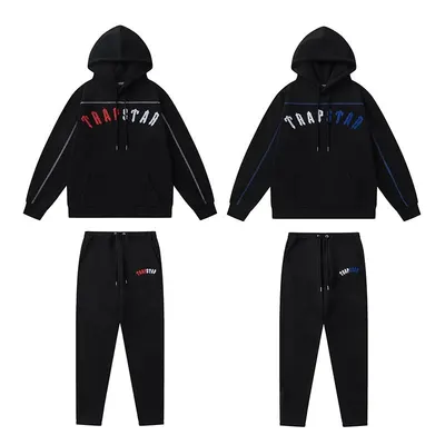 Trapstar Hoodie Set Black Casual Tracksuit