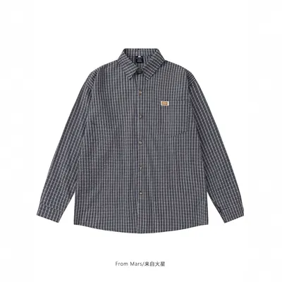 From Mars Checkered Black White Casual Shirt