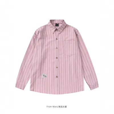 Soak From Mars Pink Striped Casual Shirt