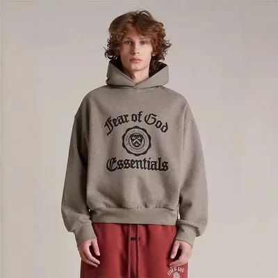 Fear Of God Essentials Gray Hoodie