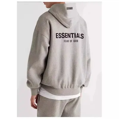 Fear Of God Essentials Gray Hoodie