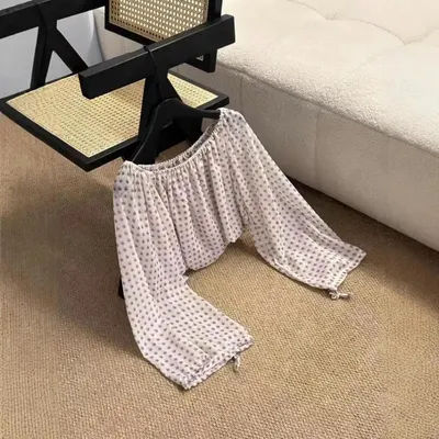 Cotton Polka Dot White Loose Blouse