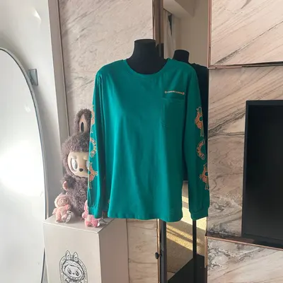 Chronic Nitea Long Sleeve Green Casual T-Shirt