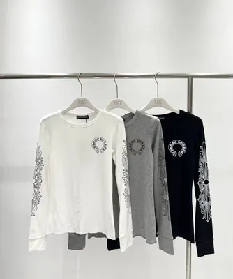 Chrome Hearts Long Sleeve White Graphic T-Shirt