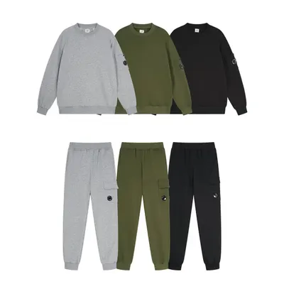 C.P. Company Sweatshirt Set Gray Green Black Casual Outfit