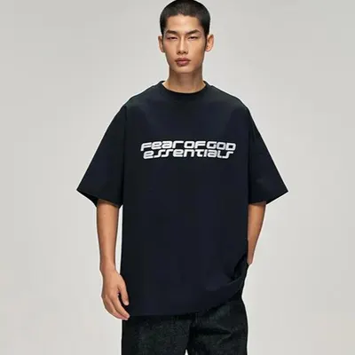 Fear Of God Essentials Black Oversized T-Shirt