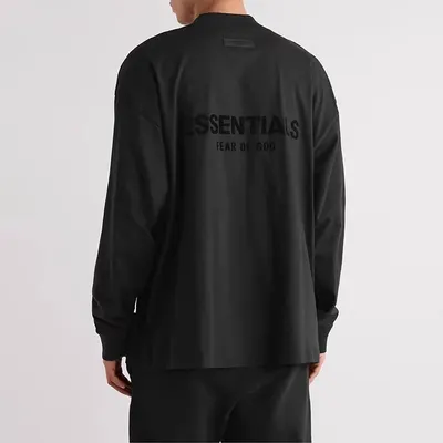 Fear Of God Essentials Black Long Sleeve T-Shirt