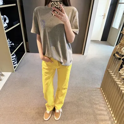 Unisex Gray Cotton T-Shirt Casual Style