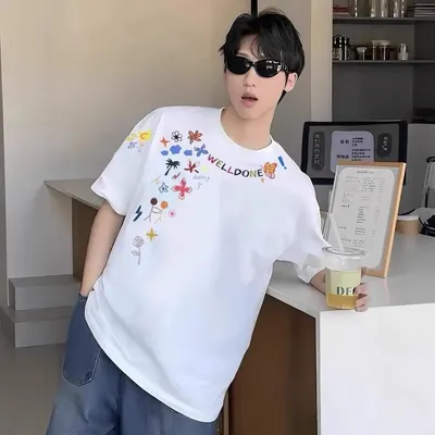 WellDone White Casual T-Shirt