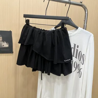 Acne Studios Ruffle Black Casual Shorts