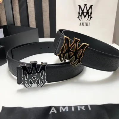 Amiri Logo Belt Black Fashion Accessory