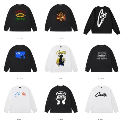 Catz Long Sleeve Black Casual T-Shirt