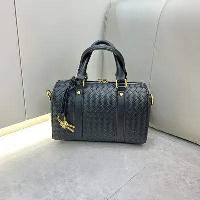 Bottega Veneta Intrecciato Black Leather Tote Bag