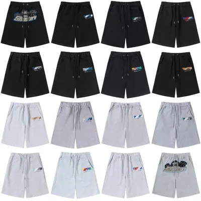 Trapstar Logo Black Gray Casual Shorts
