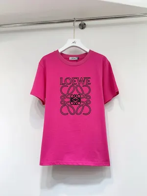 Loewe Logo Pink Casual T-Shirt