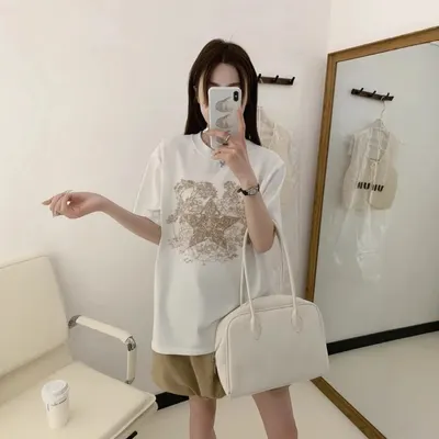 Unisex Oversized White Graphic T-Shirt